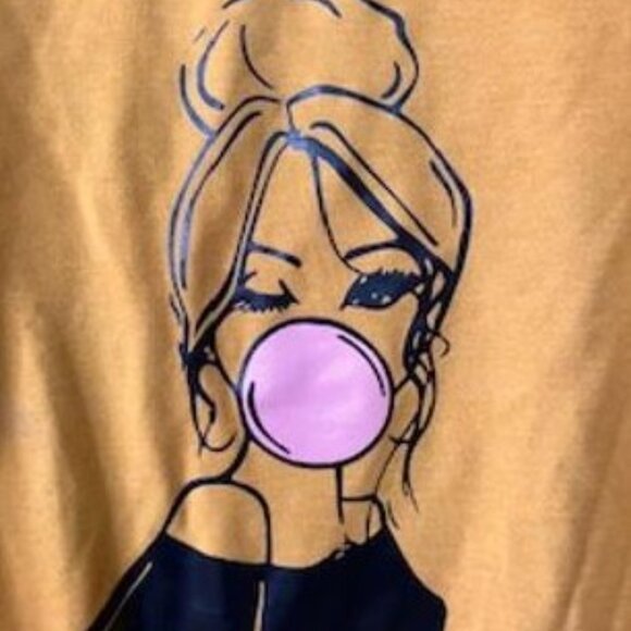 Mustard Yellow Bubble Gum Sweatshirt - Picture 1 of 3
